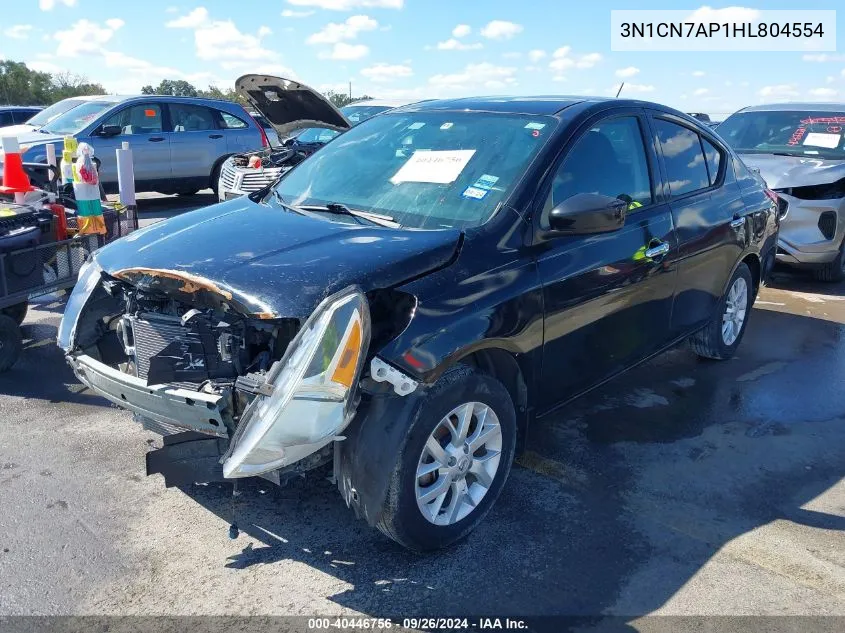 2017 Nissan Versa 1.6 Sv VIN: 3N1CN7AP1HL804554 Lot: 40446756