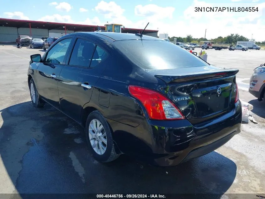 2017 Nissan Versa 1.6 Sv VIN: 3N1CN7AP1HL804554 Lot: 40446756