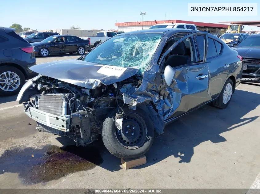 2017 Nissan Versa S/S Plus/Sv/Sl VIN: 3N1CN7AP2HL854217 Lot: 40447604