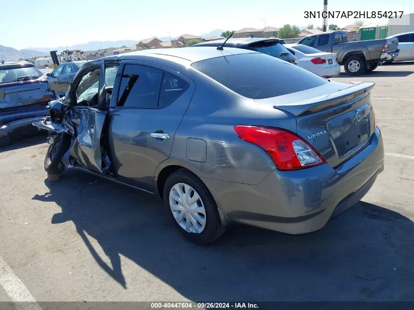 2017 Nissan Versa S/S Plus/Sv/Sl VIN: 3N1CN7AP2HL854217 Lot: 40447604