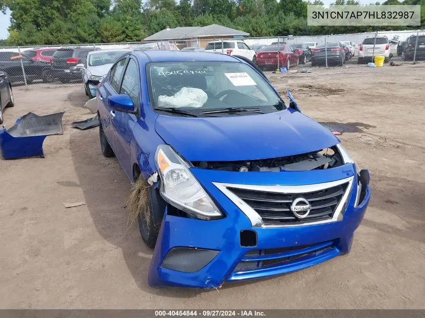 2017 Nissan Versa 1.6 Sv VIN: 3N1CN7AP7HL832987 Lot: 40454844