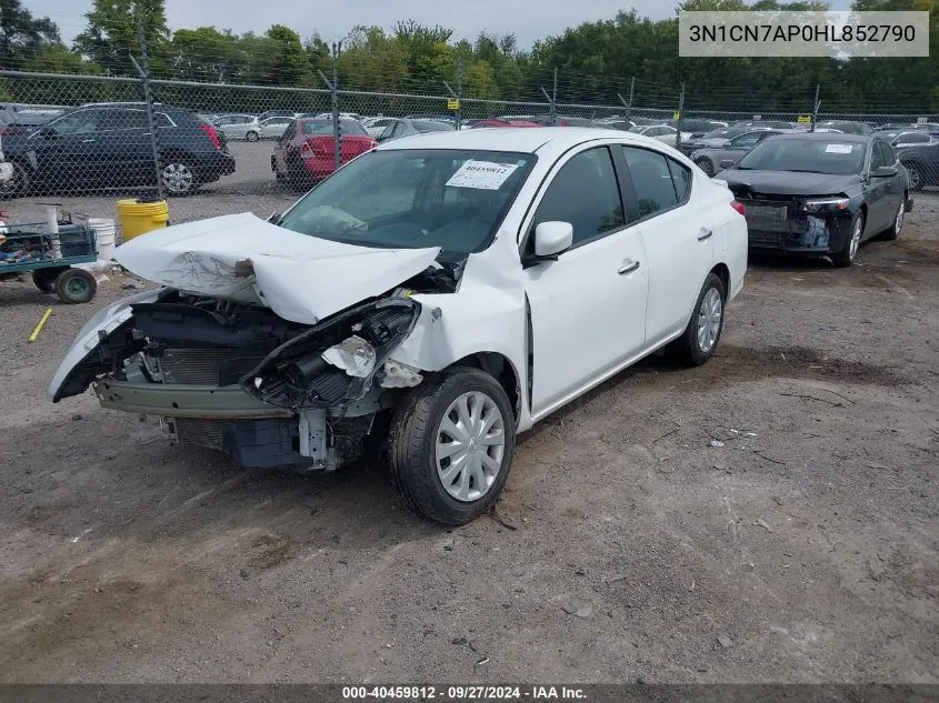 3N1CN7AP0HL852790 2017 Nissan Versa 1.6 Sv