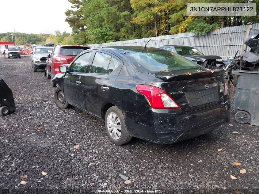 2017 Nissan Versa S/S Plus/Sv/Sl VIN: 3N1CN7APPHL871122 Lot: 40460597