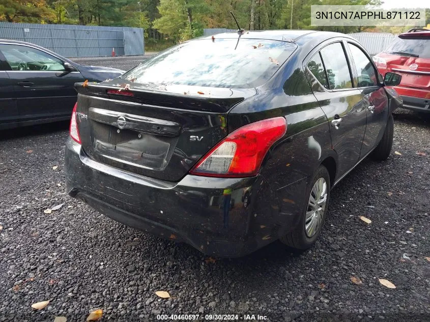 2017 Nissan Versa S/S Plus/Sv/Sl VIN: 3N1CN7APPHL871122 Lot: 40460597