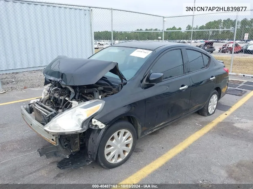 2017 Nissan Versa 1.6 Sv VIN: 3N1CN7AP2HL839877 Lot: 40487163