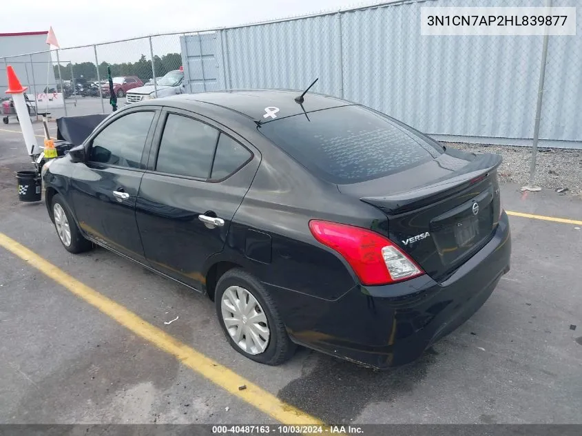 2017 Nissan Versa 1.6 Sv VIN: 3N1CN7AP2HL839877 Lot: 40487163