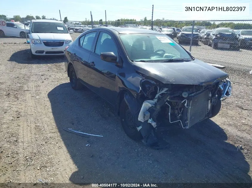 2017 Nissan Versa 1.6 S VIN: 3N1CN7AP1HL802397 Lot: 40504177