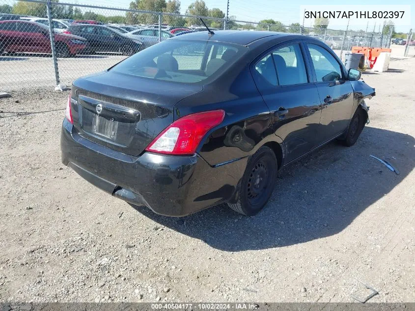 2017 Nissan Versa 1.6 S VIN: 3N1CN7AP1HL802397 Lot: 40504177