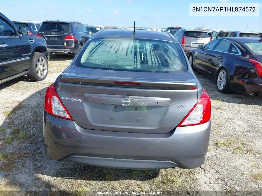 2017 Nissan Versa 1.6 Sv VIN: 3N1CN7AP1HL874572 Lot: 40506051