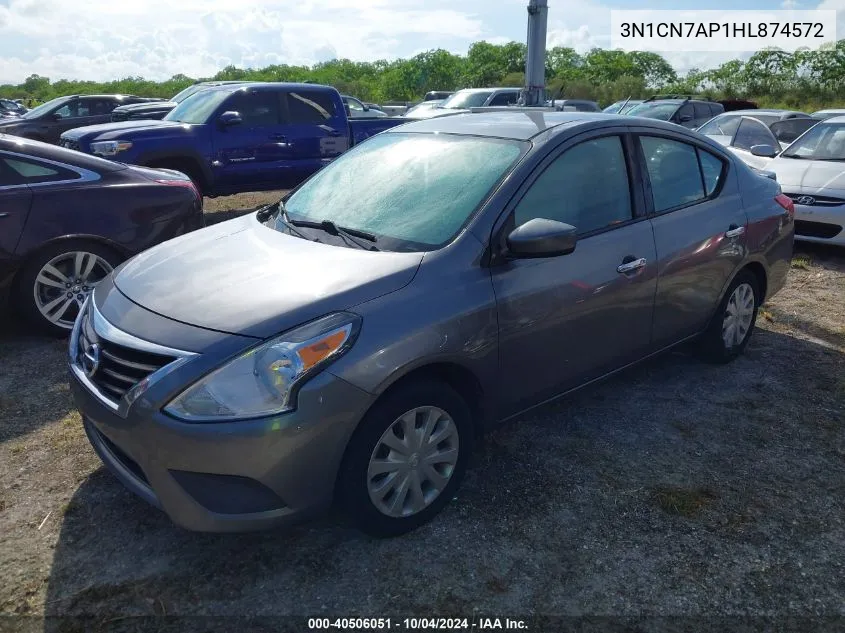 2017 Nissan Versa 1.6 Sv VIN: 3N1CN7AP1HL874572 Lot: 40506051