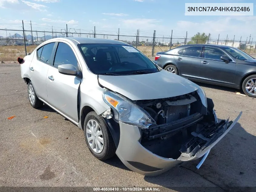 2017 Nissan Versa 1.6 Sv VIN: 3N1CN7AP4HK432486 Lot: 40538410