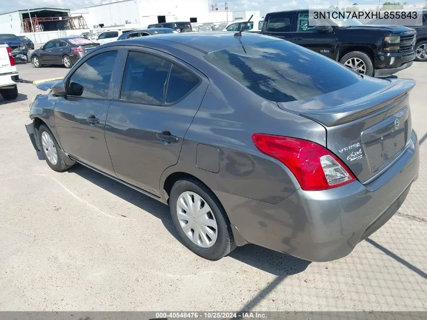 3N1CN7APXHL855843 2017 Nissan Versa 1.6 S+