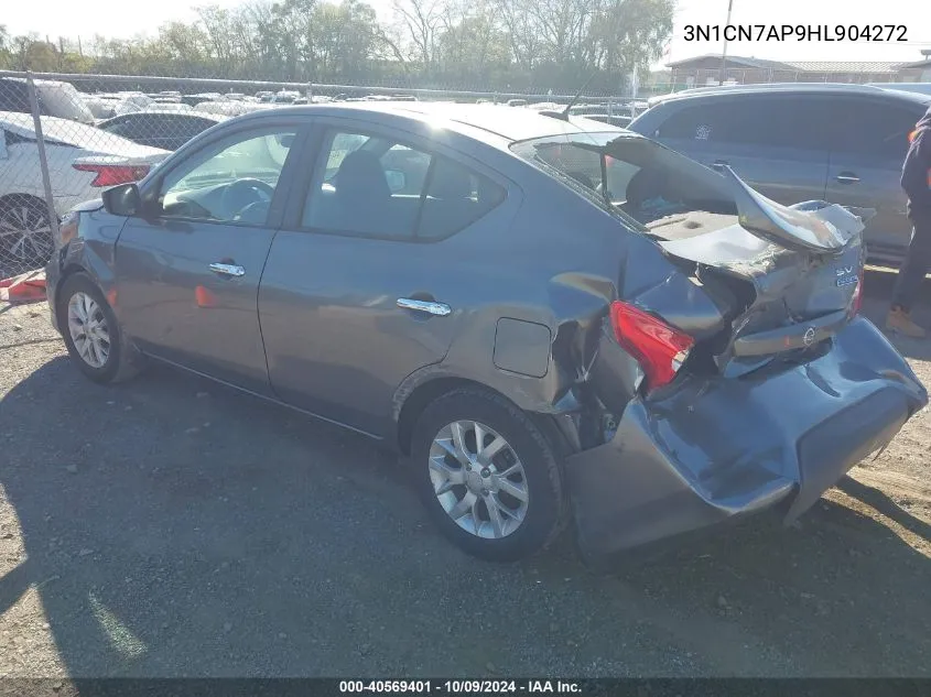 2017 Nissan Versa 1.6 Sv VIN: 3N1CN7AP9HL904272 Lot: 40569401