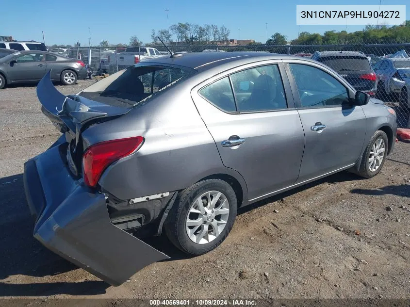 2017 Nissan Versa 1.6 Sv VIN: 3N1CN7AP9HL904272 Lot: 40569401