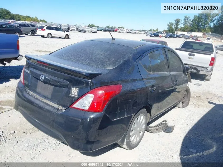 3N1CN7APXHL820820 2017 Nissan Versa 1.6 S+