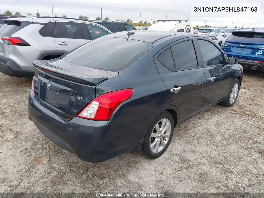 2017 Nissan Versa S/S Plus/Sv/Sl VIN: 3N1CN7AP3HL847163 Lot: 40600600