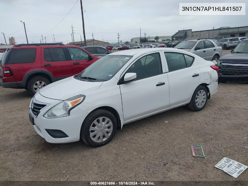 2017 Nissan Versa 1.6 S VIN: 3N1CN7AP1HL841507 Lot: 40621686