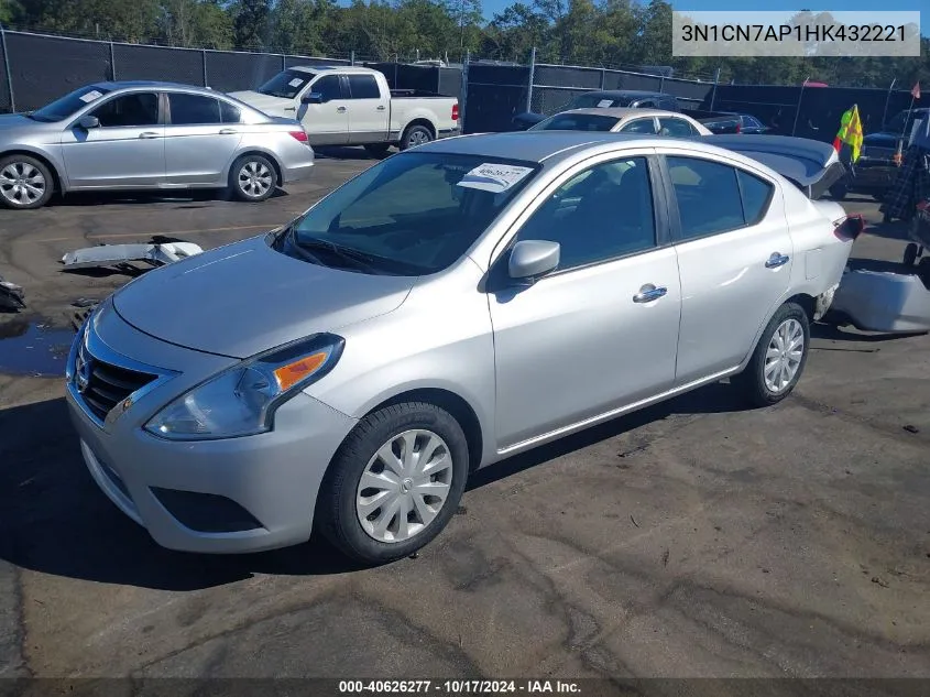 2017 Nissan Versa 1.6 Sv VIN: 3N1CN7AP1HK432221 Lot: 40626277