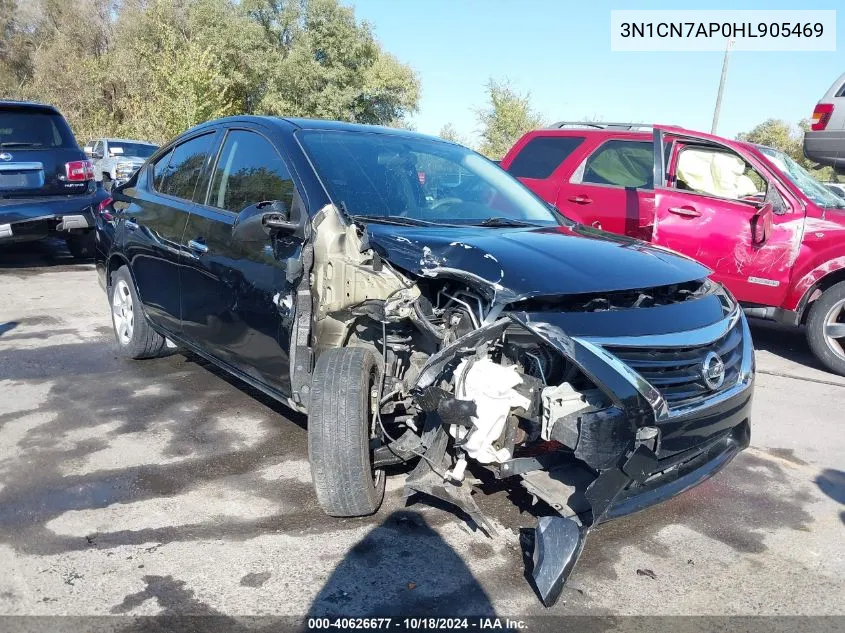 2017 Nissan Versa 1.6 Sv VIN: 3N1CN7AP0HL905469 Lot: 40626677