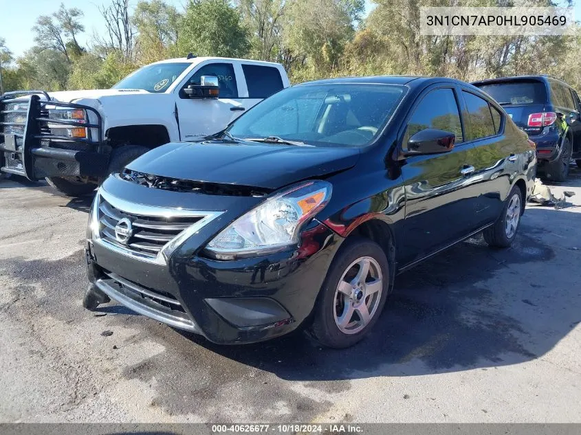 2017 Nissan Versa 1.6 Sv VIN: 3N1CN7AP0HL905469 Lot: 40626677