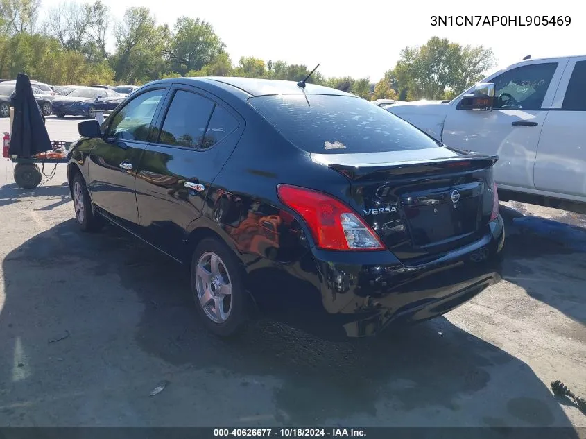 2017 Nissan Versa 1.6 Sv VIN: 3N1CN7AP0HL905469 Lot: 40626677