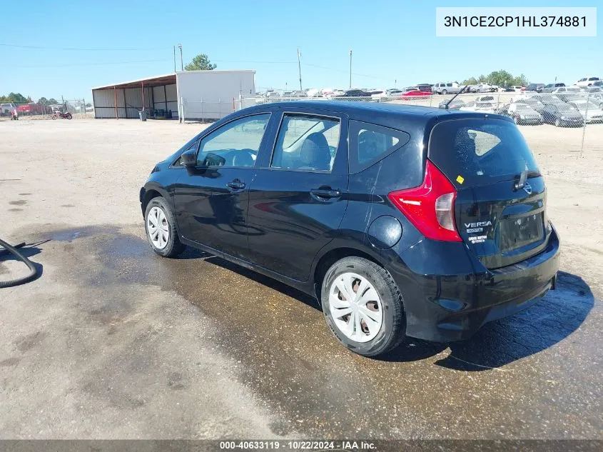 2017 Nissan Versa Note S Plus VIN: 3N1CE2CP1HL374881 Lot: 40633119