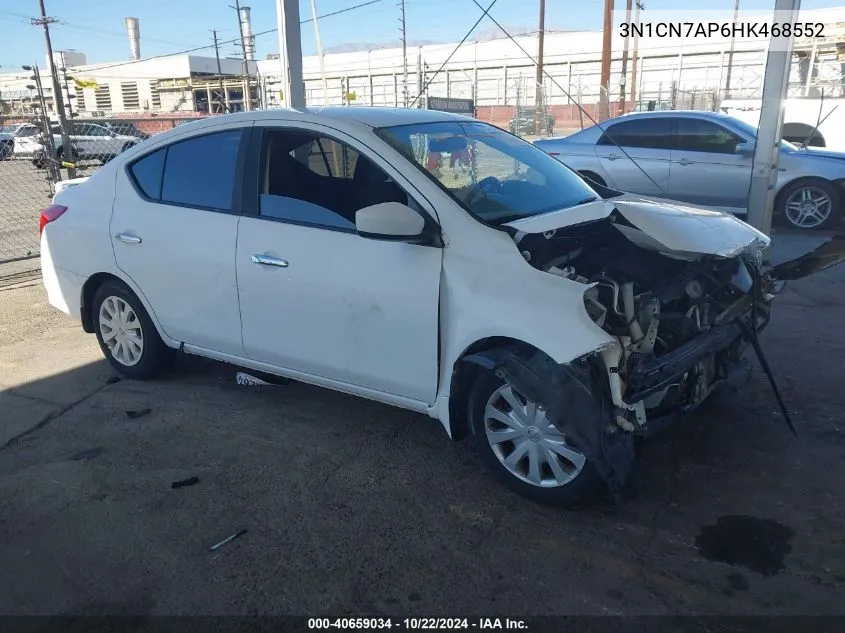 2017 Nissan Versa 1.6 Sv VIN: 3N1CN7AP6HK468552 Lot: 40659034