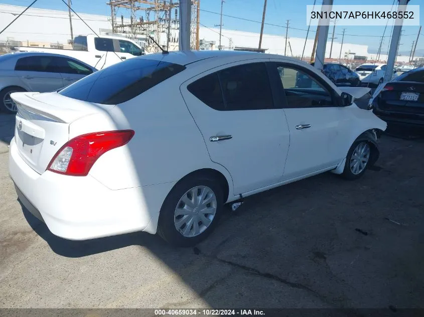 2017 Nissan Versa 1.6 Sv VIN: 3N1CN7AP6HK468552 Lot: 40659034