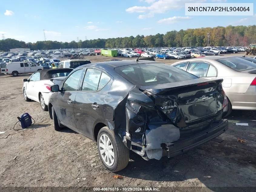 2017 Nissan Versa 1.6 S+ VIN: 3N1CN7AP2HL904064 Lot: 40675075