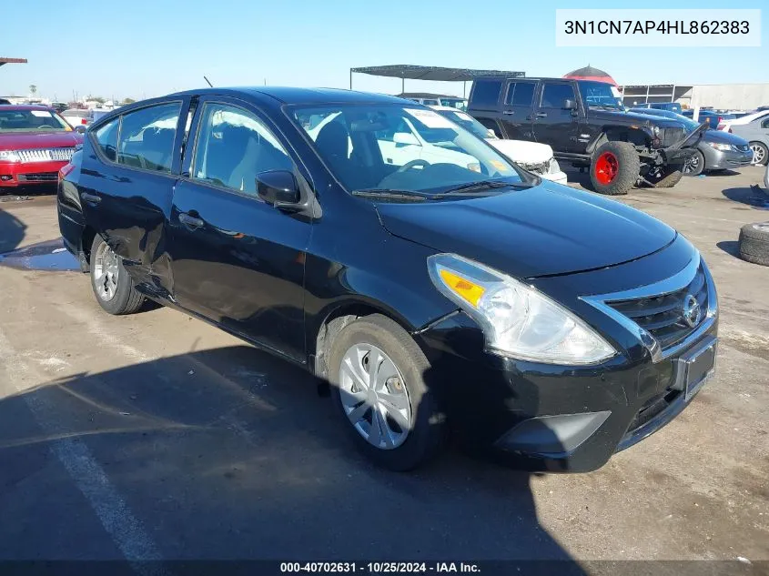 2017 Nissan Versa 1.6 S+ VIN: 3N1CN7AP4HL862383 Lot: 40702631