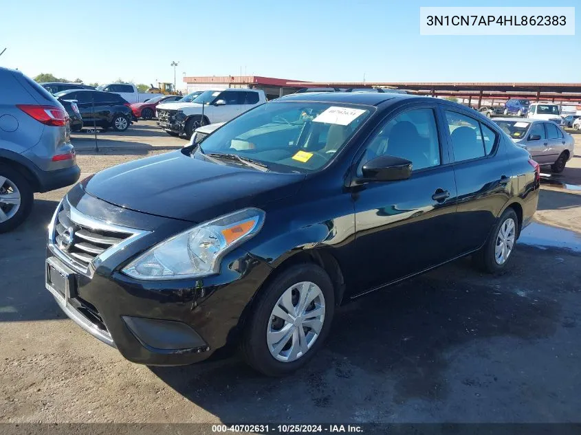 2017 Nissan Versa 1.6 S+ VIN: 3N1CN7AP4HL862383 Lot: 40702631