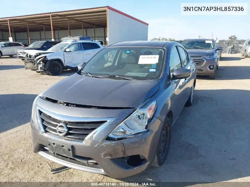 2017 Nissan Versa 1.6 Sv VIN: 3N1CN7AP3HL857336 Lot: 40718140