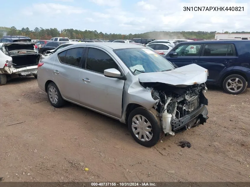 2017 Nissan Versa 1.6 Sv VIN: 3N1CN7APXHK440821 Lot: 40737155