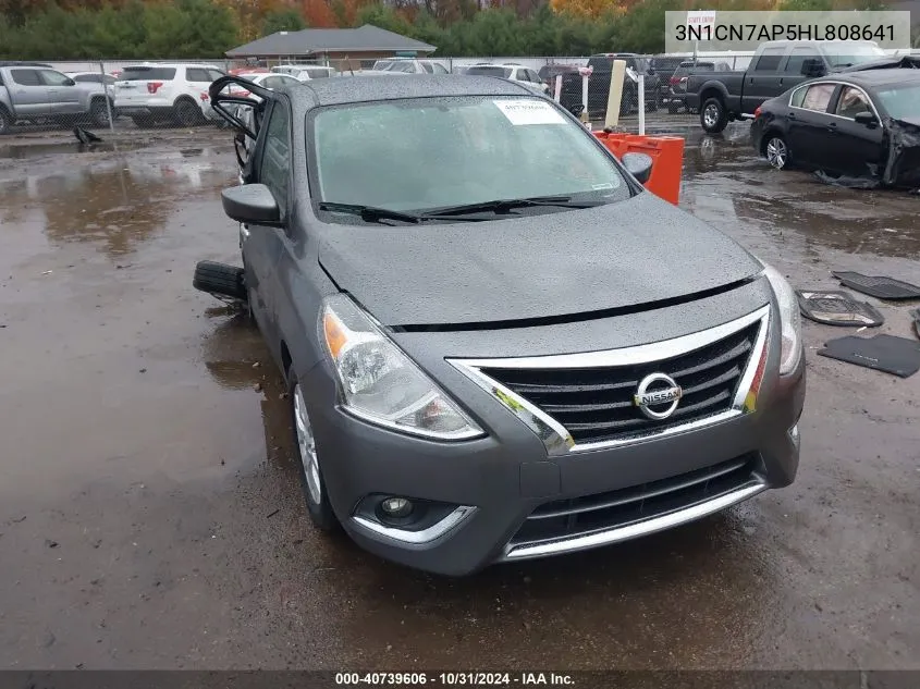 2017 Nissan Versa 1.6 Sv VIN: 3N1CN7AP5HL808641 Lot: 40739606