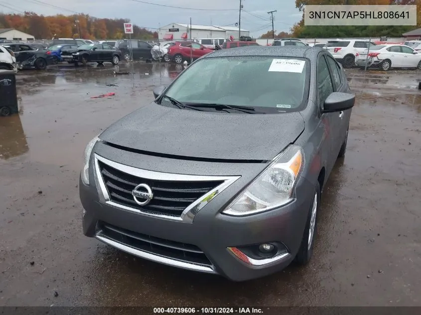 2017 Nissan Versa 1.6 Sv VIN: 3N1CN7AP5HL808641 Lot: 40739606