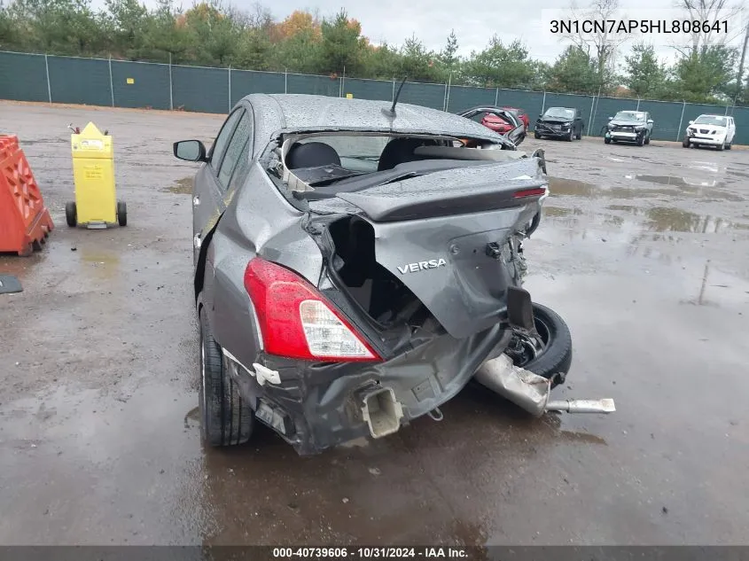 2017 Nissan Versa 1.6 Sv VIN: 3N1CN7AP5HL808641 Lot: 40739606