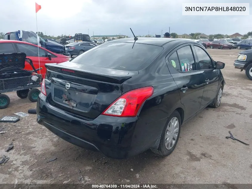 3N1CN7AP8HL848020 2017 Nissan Versa 1.6 S+