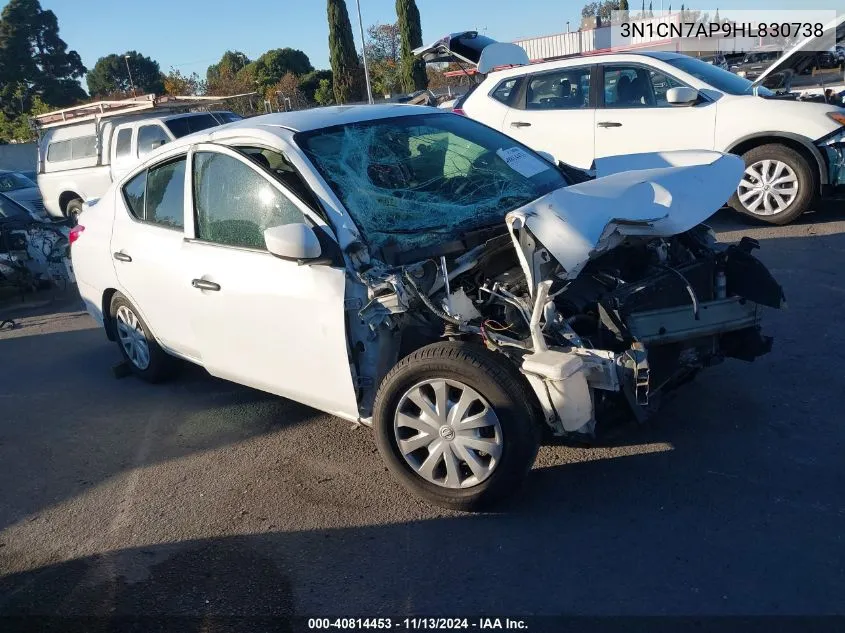 3N1CN7AP9HL830738 2017 Nissan Versa 1.6 S+