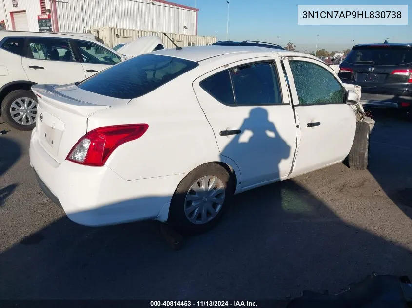 3N1CN7AP9HL830738 2017 Nissan Versa 1.6 S+