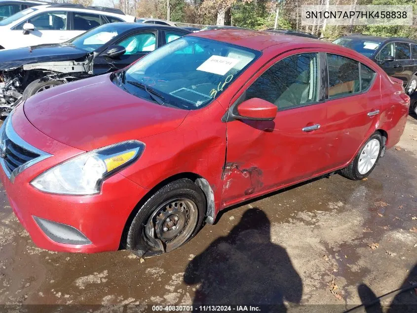 3N1CN7AP7HK458838 2017 Nissan Versa 1.6 Sv