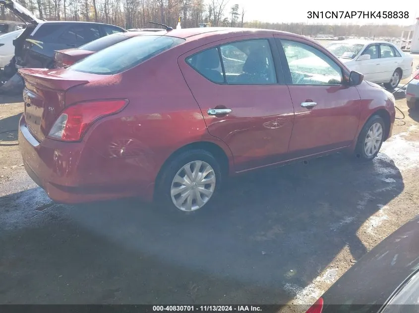 3N1CN7AP7HK458838 2017 Nissan Versa 1.6 Sv