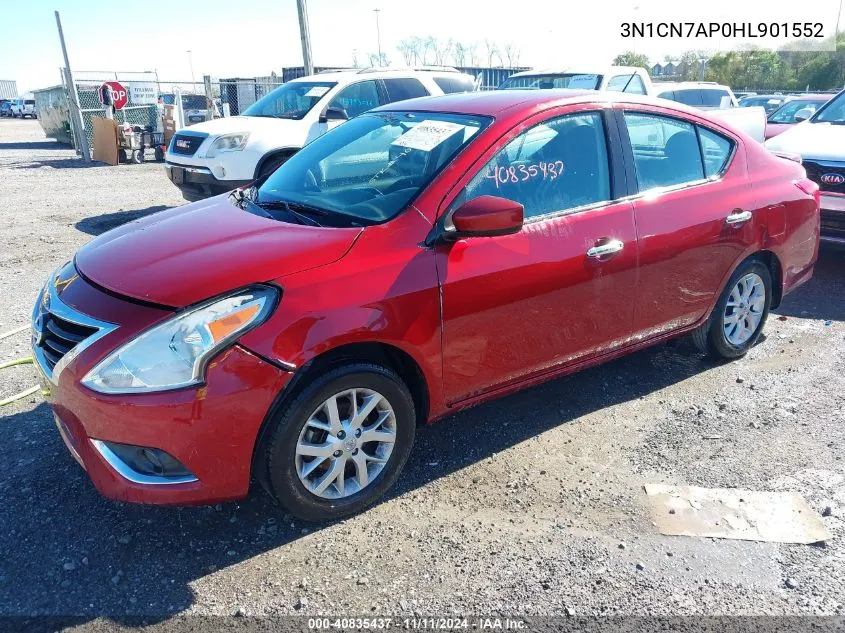 2017 Nissan Versa 1.6 Sv VIN: 3N1CN7AP0HL901552 Lot: 40835437