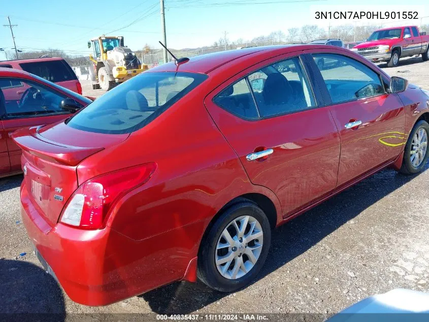 2017 Nissan Versa 1.6 Sv VIN: 3N1CN7AP0HL901552 Lot: 40835437