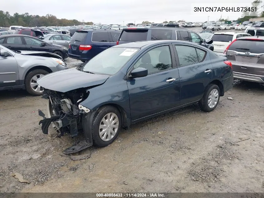 2017 Nissan Versa 1.6 Sv VIN: 3N1CN7AP6HL873451 Lot: 40855433