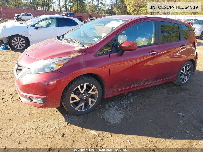 2017 Nissan Versa Note Sr VIN: 3N1CE2CP4HL364989 Lot: 40871516