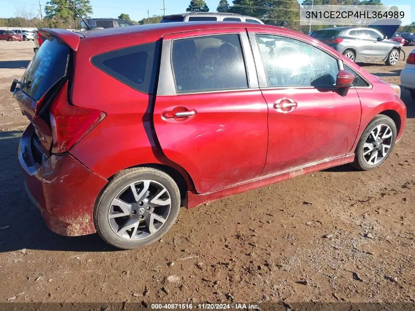 2017 Nissan Versa Note Sr VIN: 3N1CE2CP4HL364989 Lot: 40871516