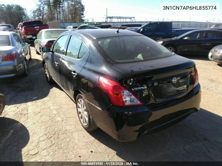 2017 Nissan Versa 1.6 S VIN: 3N1CN7AP6HL855774 Lot: 40871741