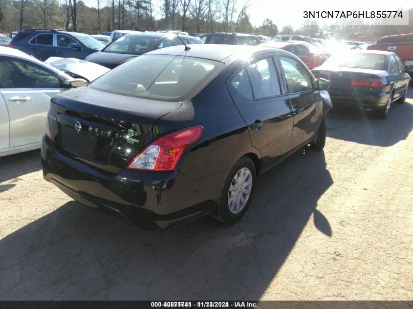 2017 Nissan Versa 1.6 S VIN: 3N1CN7AP6HL855774 Lot: 40871741