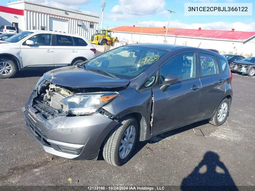 2018 Nissan Versa Note VIN: 3N1CE2CP8JL366122 Lot: 12133188