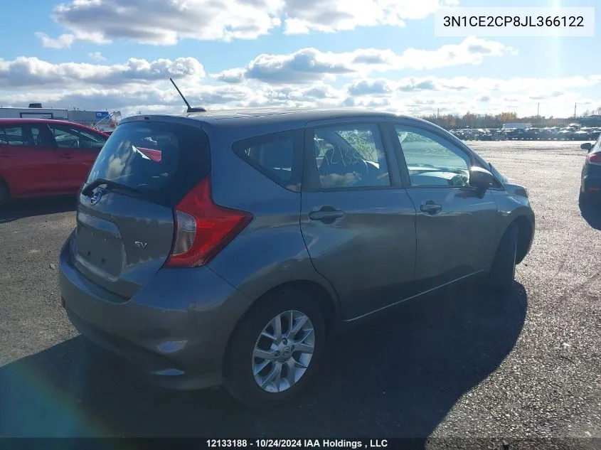 2018 Nissan Versa Note VIN: 3N1CE2CP8JL366122 Lot: 12133188